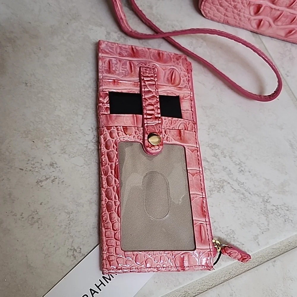 π©· π©· BRAHMIN Marley PINK PUNCH Crossbody & PINK PUNCH Credit Card Wallet π©· π©· - Picture 5 of 11